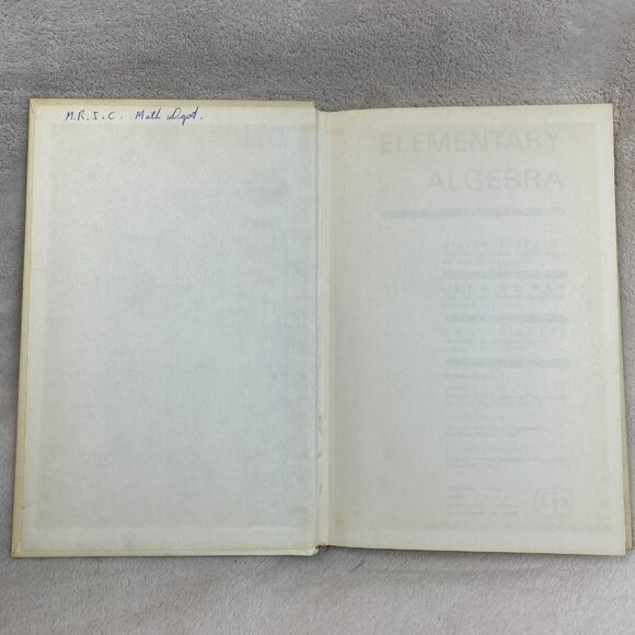 Elementary Algebra Bryant Nower Saltz 1969 First Printing - Picture 3 of 6